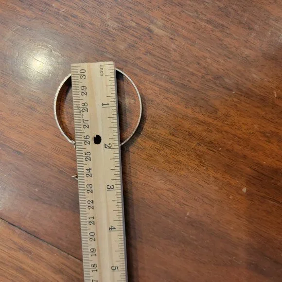 Gold .25" Width Open Cuff Bangle Bracelet with Lobster Claw Clasp - Picture 10 of 10